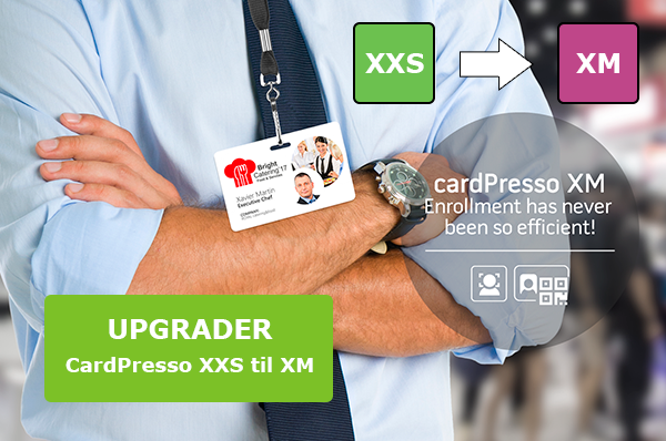 Software opgradering fra CardPresso XXS til XM. Køb den på www.rddata.dk
