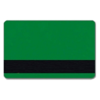 Grønt plastkort med blank overflade og LoCo magnetstribe, billige plastikkort fra RD Data