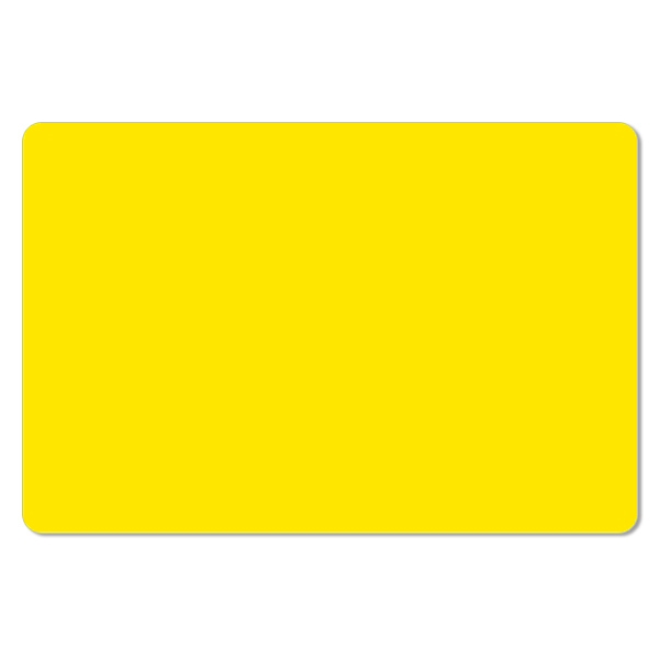 Fødevaregodkendt plastkort, gult gennemfarvet, blank overflade, ISO standard, fra RD Data