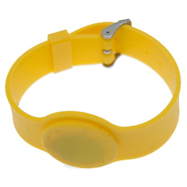 Justerbart silikone armbånd, Salto kompatibelt, gul