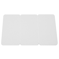 Plastkort hvidt, 3-delt