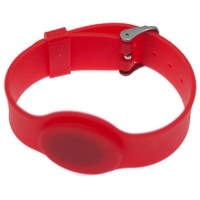 Justerbart silikone armbånd, Salto kompatibelt, rød