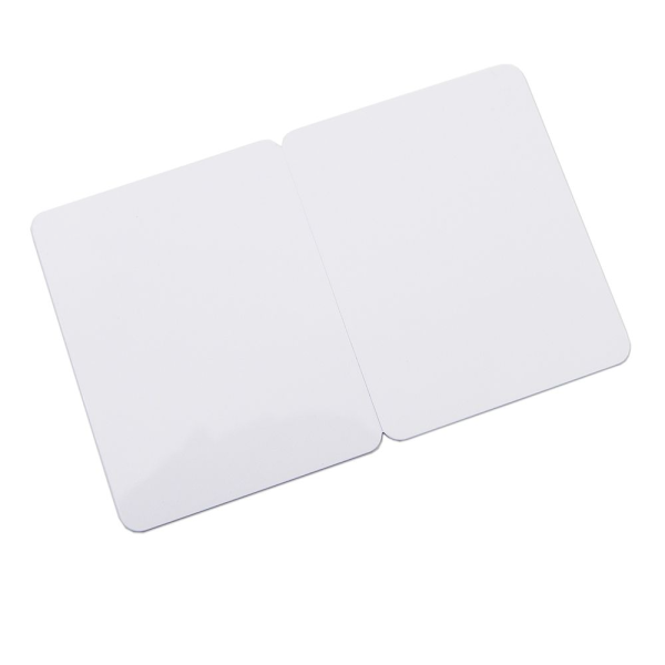 Plastkort hvid, 2-delt