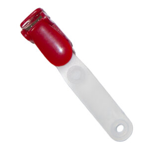 Seleclips m. plasttryklås, rød